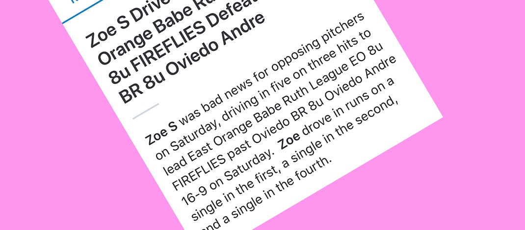 Zoe Makes Headlines in Big Game!